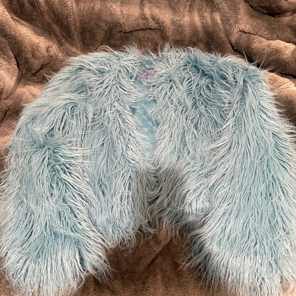 Fluffy Blue Guess Jacket